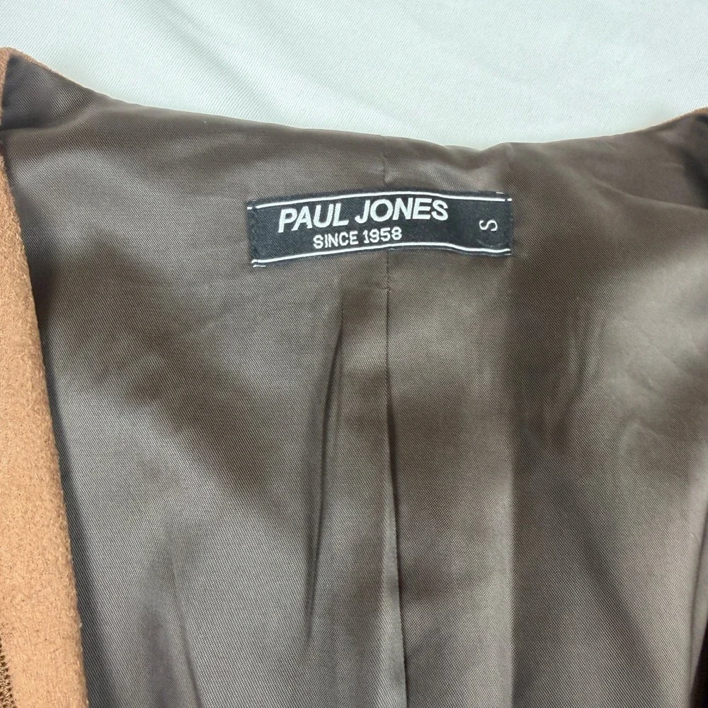Paul Jones Mens Brown Faux Suede Western Vest Embroidered Cowboy Waistcoat Small
